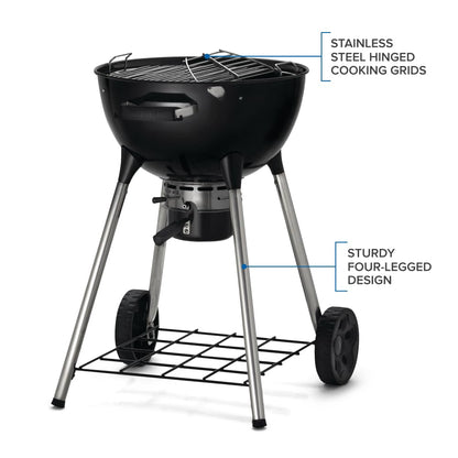Napoleon 22-Inch Charcoal Kettle Grill – NK22K-LEG-3 Black | Premium Outdoor BBQ for Patio, Backyard & Camping Bangalore, India
