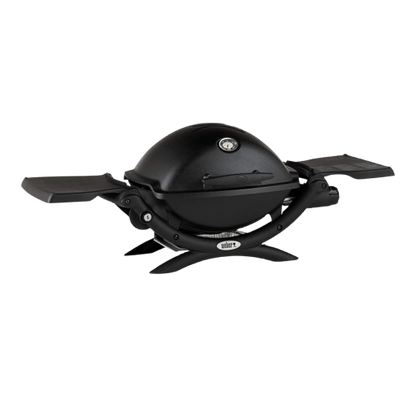 Weber Q1200 Gas Grill – Portable & Powerful 1-Burner LPG BBQ with Thermometer, Foldable Side Tables & Cast Iron Grates