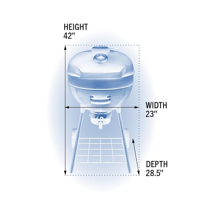 Napoleon PRO 22-Inch Charcoal Kettle Grill - PRO22K-LEG-3 - Black, Stainless Steel