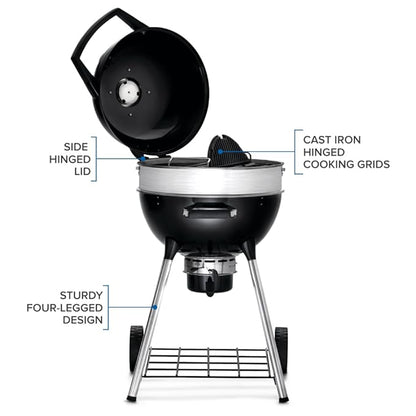 Napoleon PRO 22-Inch Charcoal Kettle Grill - PRO22K-LEG-3 - Black, Stainless Steel
