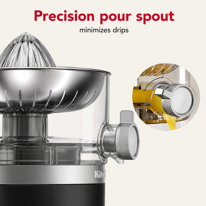 KitchenAid Go Cordless Citrus Juicer, Black Matte | Rechargeable Portable Citrus Press for Orange, Lemon, Lime & Grapefruit Juice (Battery Sold Separately)