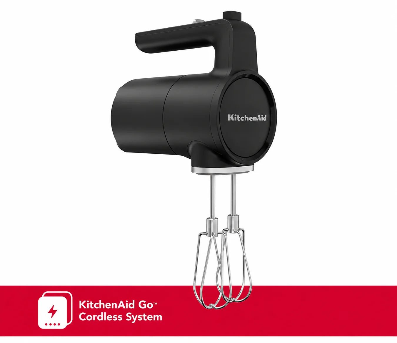 KitchenAid Go Cordless 7-Speed Hand Mixer, Black Matte | Portable Rechargeable hand Mixer  (Battery Sold Separately)