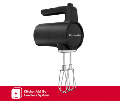 KitchenAid Go Cordless 7-Speed Hand Mixer, Black Matte | Portable Rechargeable hand Mixer  (Battery Sold Separately)
