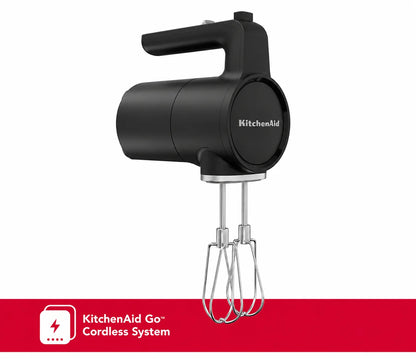 KitchenAid Go Cordless 7-Speed Hand Mixer, Black Matte | Portable Rechargeable hand Mixer  (Battery Sold Separately)