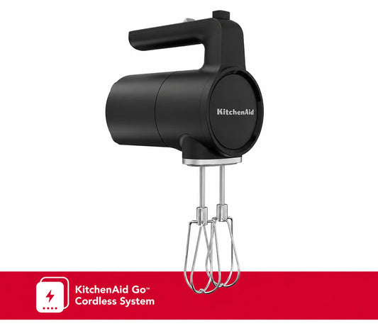 KitchenAid Go Cordless 7-Speed Hand Mixer, Black Matte | Portable Rechargeable hand Mixer  (Battery Sold Separately)
