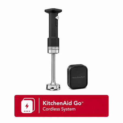 KitchenAid Go Cordless Hand Blender with Rechargeable Battery, Black Matte | Portable Immersion Blender with 700 ml Jar for Smoothies, Soups, Sauces & Purees