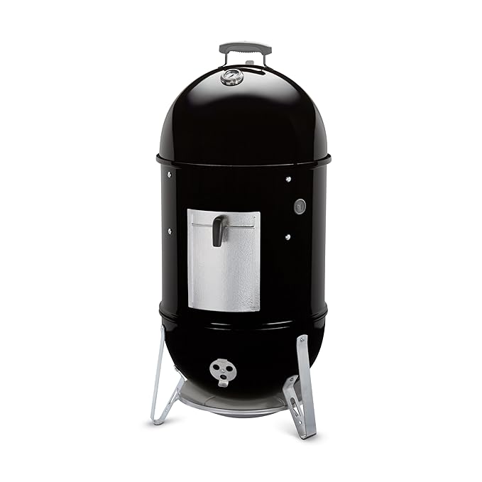 Weber Smokey Mountain Cooker 57cm – Charcoal BBQ Smoker for Low & Slow Cooking, Outdoor Smoking & Authentic BBQ Flavour