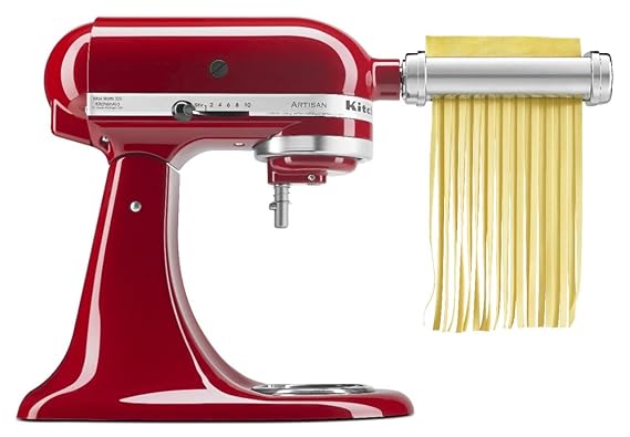 KitchenAid KSMPRA 3 Piece Pasta Roller & Cutter Attachment Set, Silver
