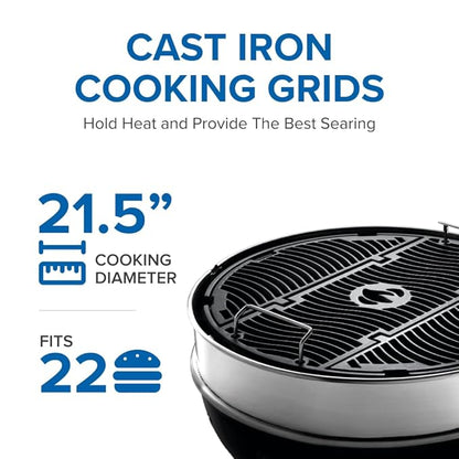 Napoleon PRO 22-Inch Charcoal Kettle Grill - PRO22K-LEG-3 - Black, Stainless Steel
