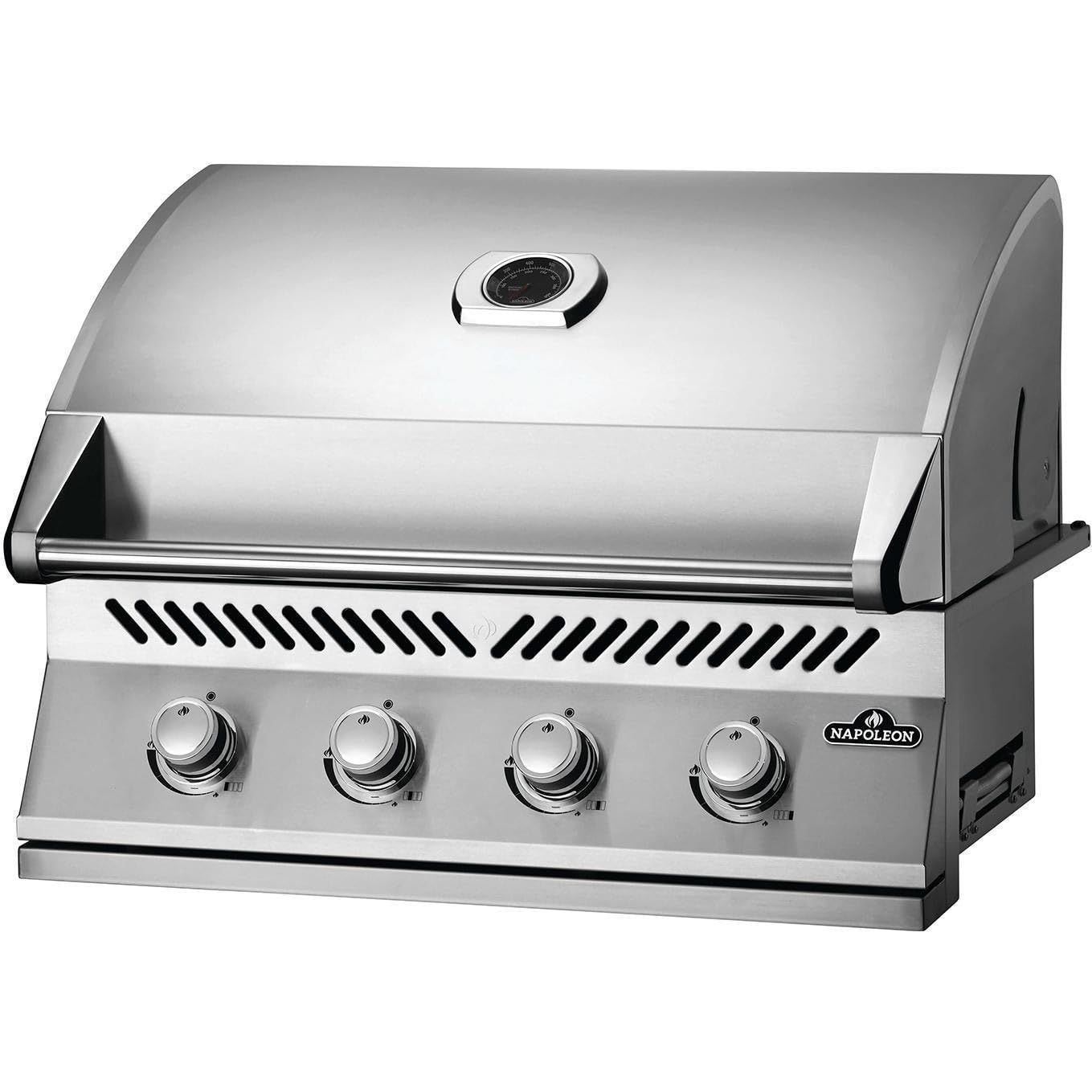 Napoleon BI32PSS Built-In 500 Series Gas Grill Head | 4 Burners | 48,000 BTU | 531 sq in | WAVE Grids | Stainless Steel | 32-Inch Outdoor Kitchen