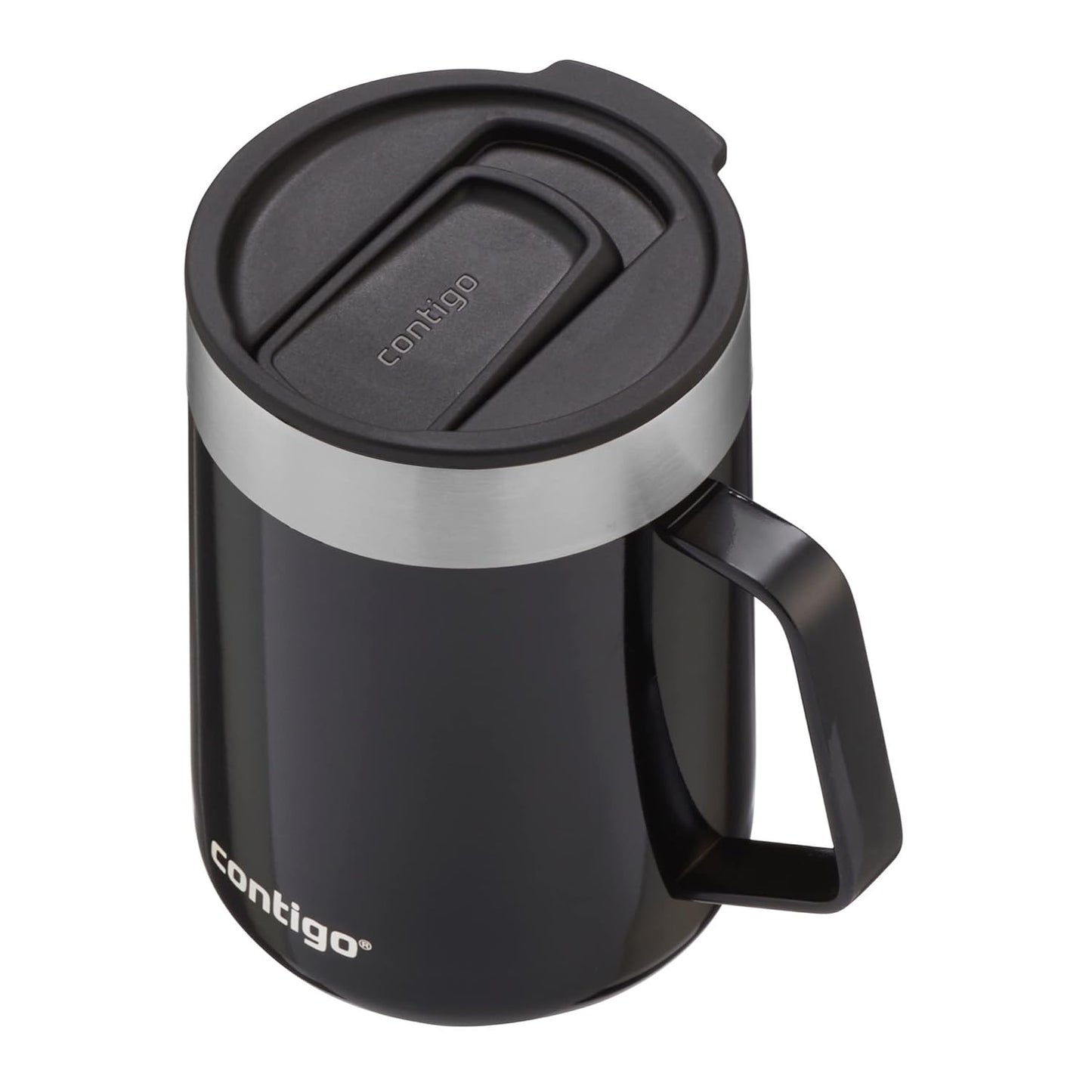 Contigo Streeterville Desk Mug, 420 ML – Insulated Stainless Steel Mug Keeps Coffee & Tea Hot up to 5 Hours (Licorice)