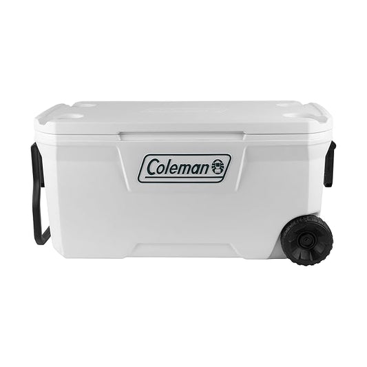 Coleman 100qt/94 LTR Xtreme Marine Wheeled Cooler Perfect for Camping, Picnics and Festivals - Holds 160 Cans
