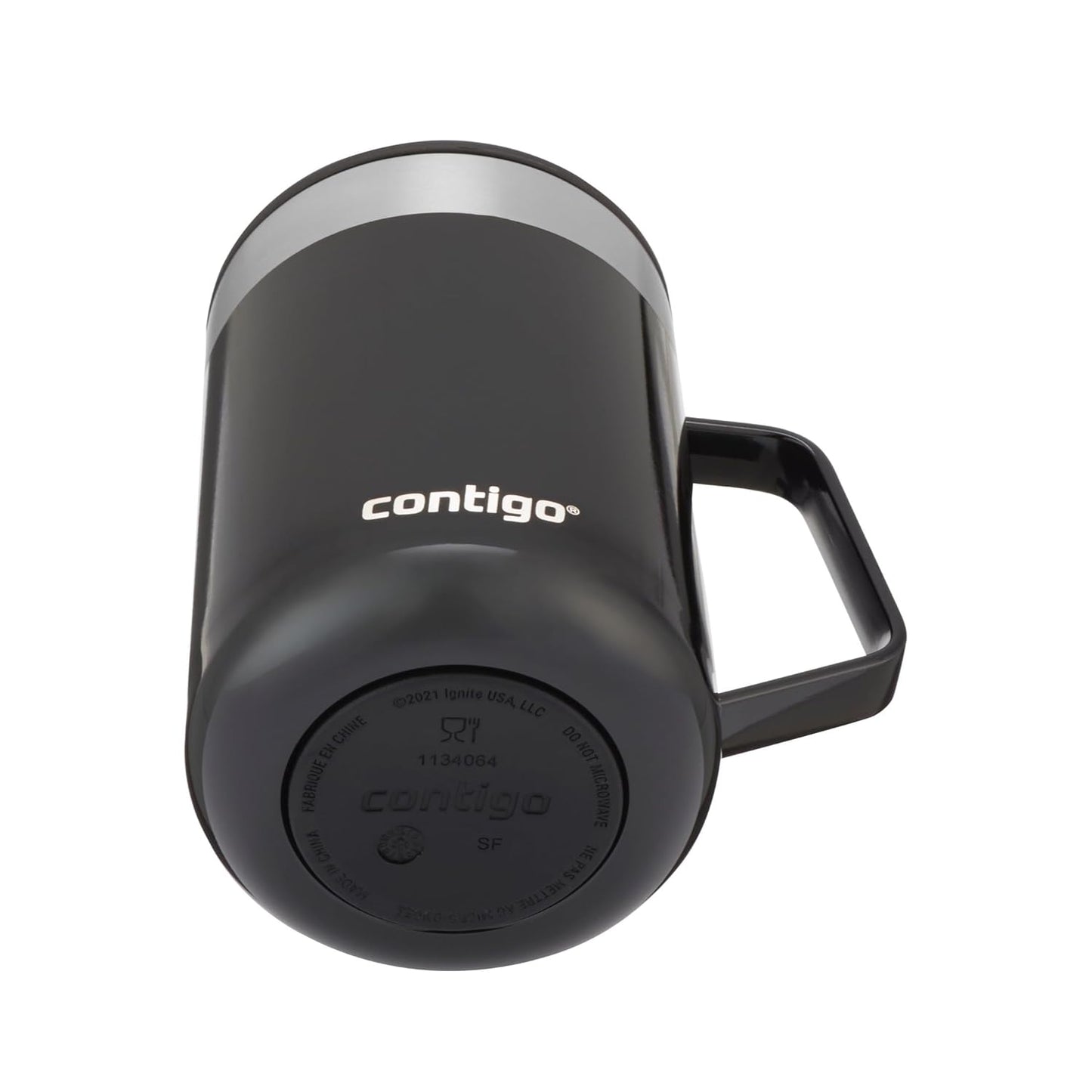 Contigo Streeterville Desk Mug, 420 ML – Insulated Stainless Steel Mug Keeps Coffee & Tea Hot up to 5 Hours (Licorice)