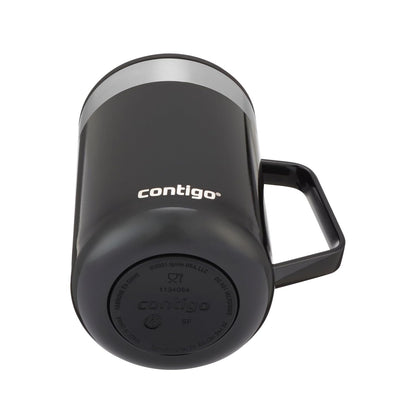 Contigo Streeterville Desk Mug, 420 ML – Insulated Stainless Steel Mug Keeps Coffee & Tea Hot up to 5 Hours (Licorice)
