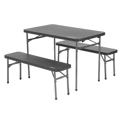Coleman Pack-Away 4 Person Folding All-in-One Steel Table & Chair