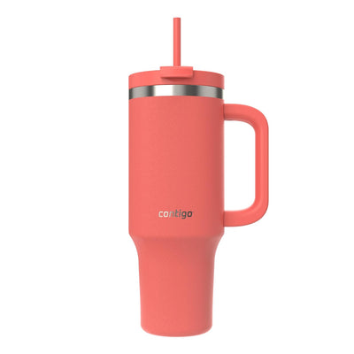 Contigo THERMALOCK Leak-Proof Insulated Tumbler Water Bottle With Straw 1200ml Color :Coral