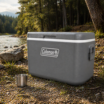 Coleman Convoy 28QT Ice Box Cooler | TempLock FX PU Foam Insulation | Multi-Day Ice Retention | Side Latches | Drain Plug | For Camping & Day Trips | Grey