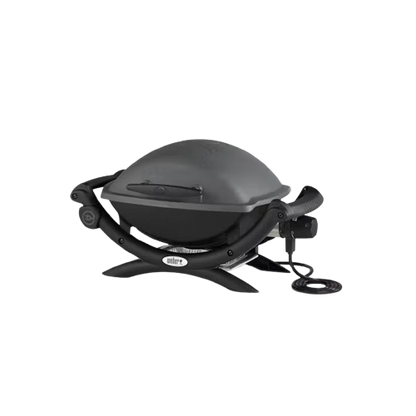 Weber Q1400 Electric Grill – Compact & Powerful Outdoor Electric BBQ with Cast Iron Grates & Temperature Control (Ideal for Apartments & Balconies)