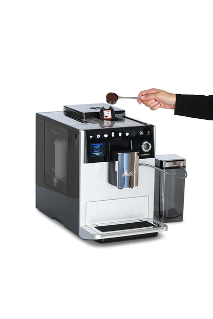 Melitta Latte Select Fully Automatic Coffee Machine,12+ Recipes - Espresso, Iced Coffee, Cappuccino, Latte Macchiato and More, Bean to Cup, Integrated Tea Function