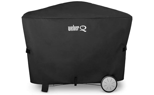 Weber Grill Cover | For Q2000 with Cart & Q3000 Series | Weather-Resistant | UV Protection | Covers Grill & Cart | Full-Unit Protection