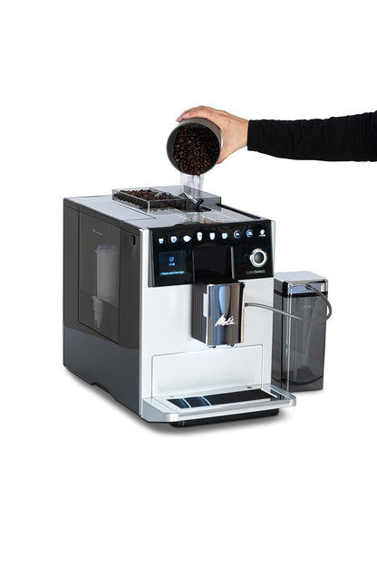 Melitta Latte Select Fully Automatic Coffee Machine,12+ Recipes - Espresso, Iced Coffee, Cappuccino, Latte Macchiato and More, Bean to Cup, Integrated Tea Function