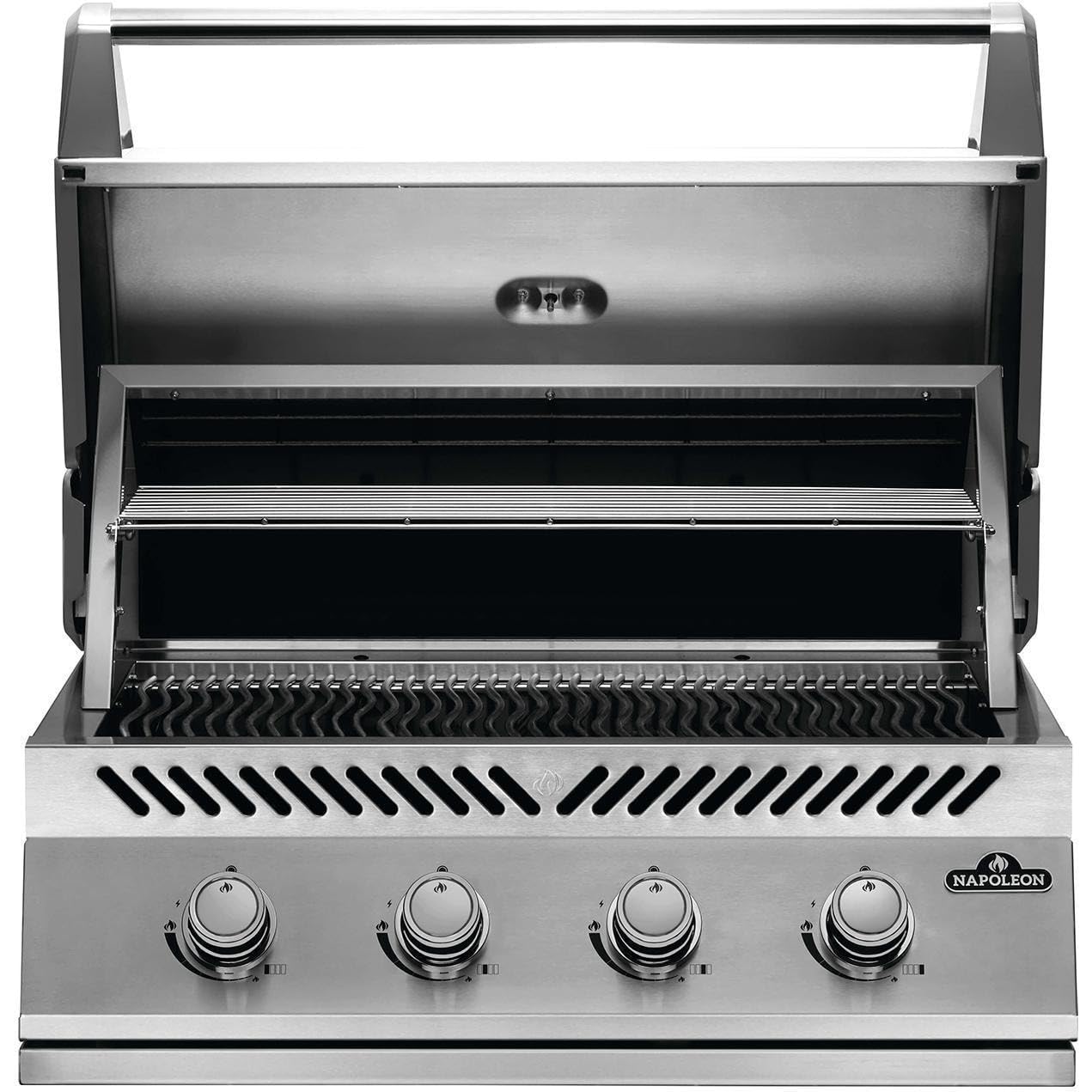 Napoleon BI32PSS Built-In 500 Series Gas Grill Head | 4 Burners | 48,000 BTU | 531 sq in | WAVE Grids | Stainless Steel | 32-Inch Outdoor Kitchen