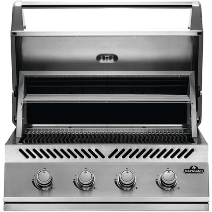Napoleon BI32PSS Built-In 500 Series Gas Grill Head | 4 Burners | 48,000 BTU | 531 sq in | WAVE Grids | Stainless Steel | 32-Inch Outdoor Kitchen