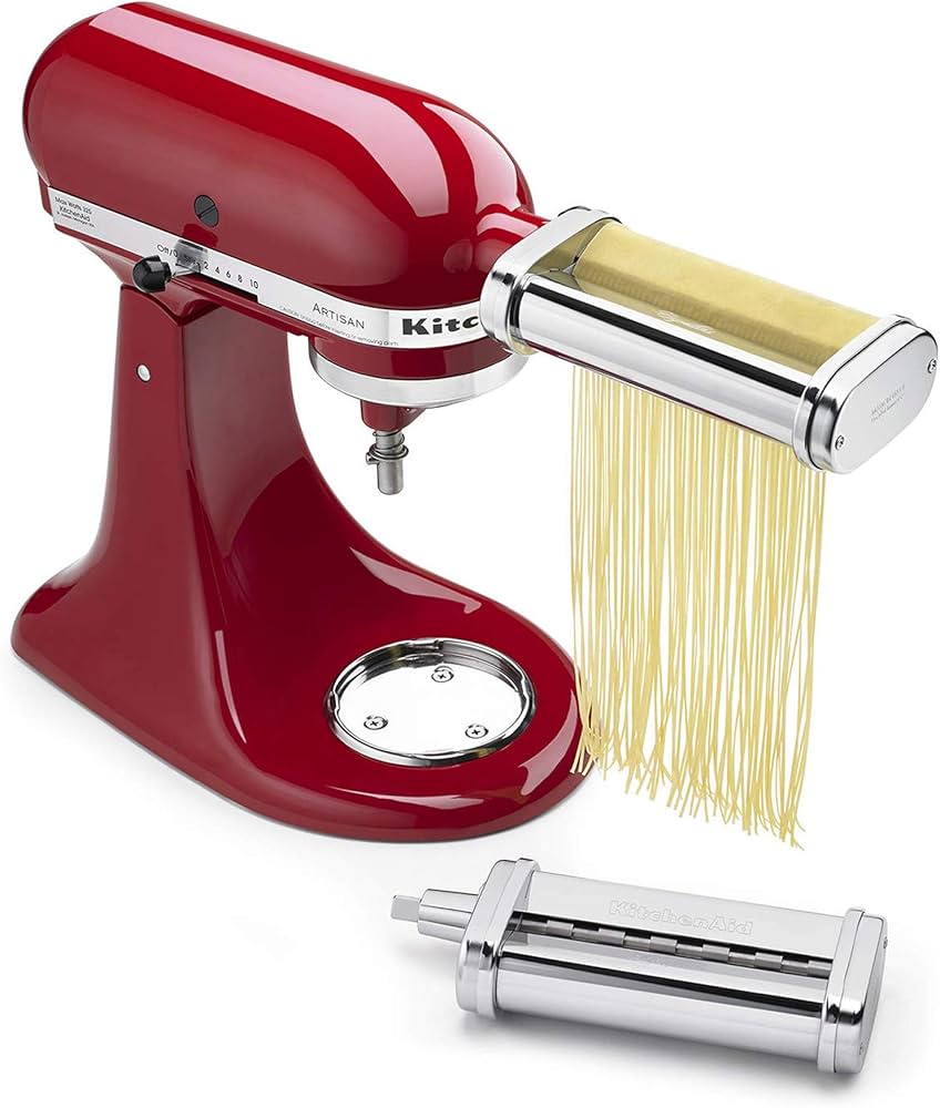 KitchenAid KSMPCA 2 Piece Pasta Cutter Attachment Set, Silver