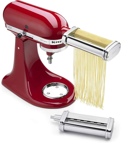 KitchenAid KSMPCA 2 Piece Pasta Cutter Attachment Set, Silver