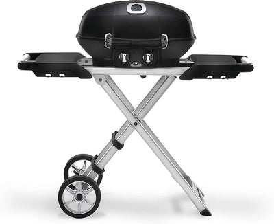 Napoleon  PRO285X-BK-RC TravelQ Portable Gas Grill | 2 Burner BBQ with Folding Cart | Black