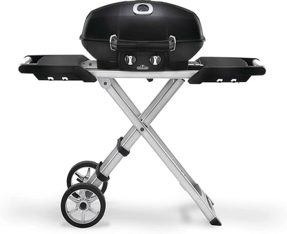 Napoleon  PRO285X-BK-RC TravelQ Portable Gas Grill | 2 Burner BBQ with Folding Cart | Black