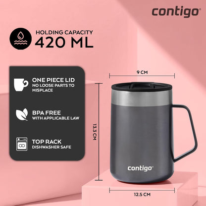 Contigo Streeterville Desk Mug, 420 ML – Insulated Coffee Mug (Upto 5Hours)
