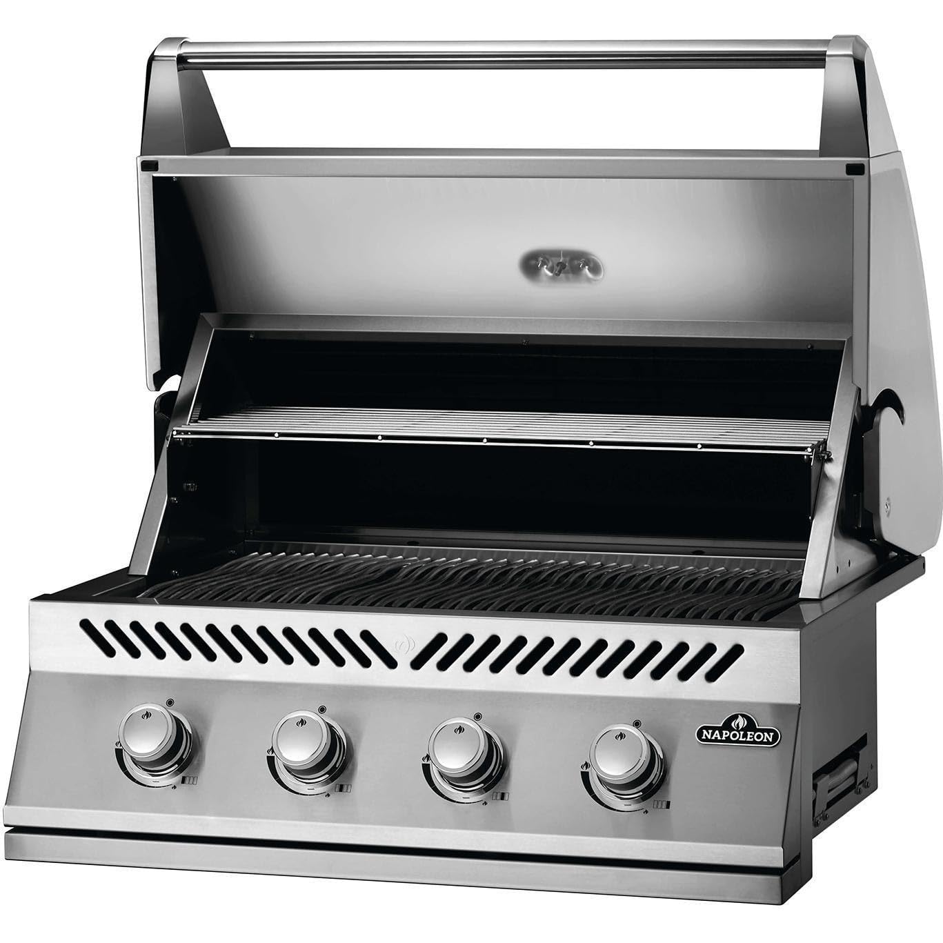 Napoleon BI32PSS Built-In 500 Series Gas Grill Head | 4 Burners | 48,000 BTU | 531 sq in | WAVE Grids | Stainless Steel | 32-Inch Outdoor Kitchen