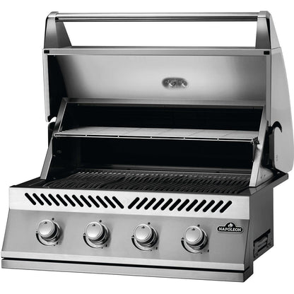 Napoleon BI32PSS Built-In 500 Series Gas Grill Head | 4 Burners | 48,000 BTU | 531 sq in | WAVE Grids | Stainless Steel | 32-Inch Outdoor Kitchen