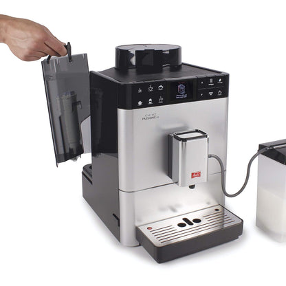 Melitta Passione OT Bean to Cup Fully Automatic Coffee Machine with Grinder and Milk Tank, Silver