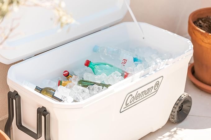 Coleman 100qt/94 LTR Xtreme Marine Wheeled Cooler Perfect for Camping, Picnics and Festivals - Holds 160 Cans