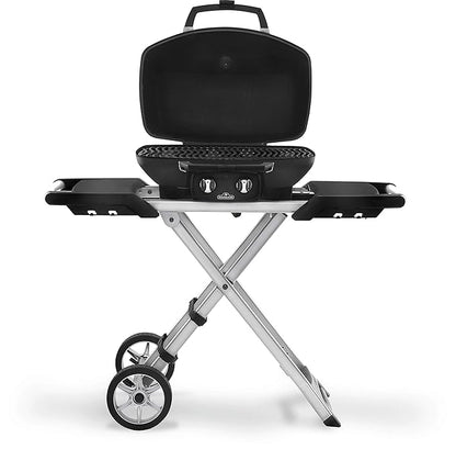 Napoleon  PRO285X-BK-RC TravelQ Portable Gas Grill | 2 Burner BBQ with Folding Cart | Black