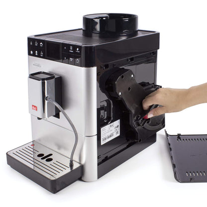 Melitta Passione OT Bean to Cup Fully Automatic Coffee Machine with Grinder and Milk Tank, Silver