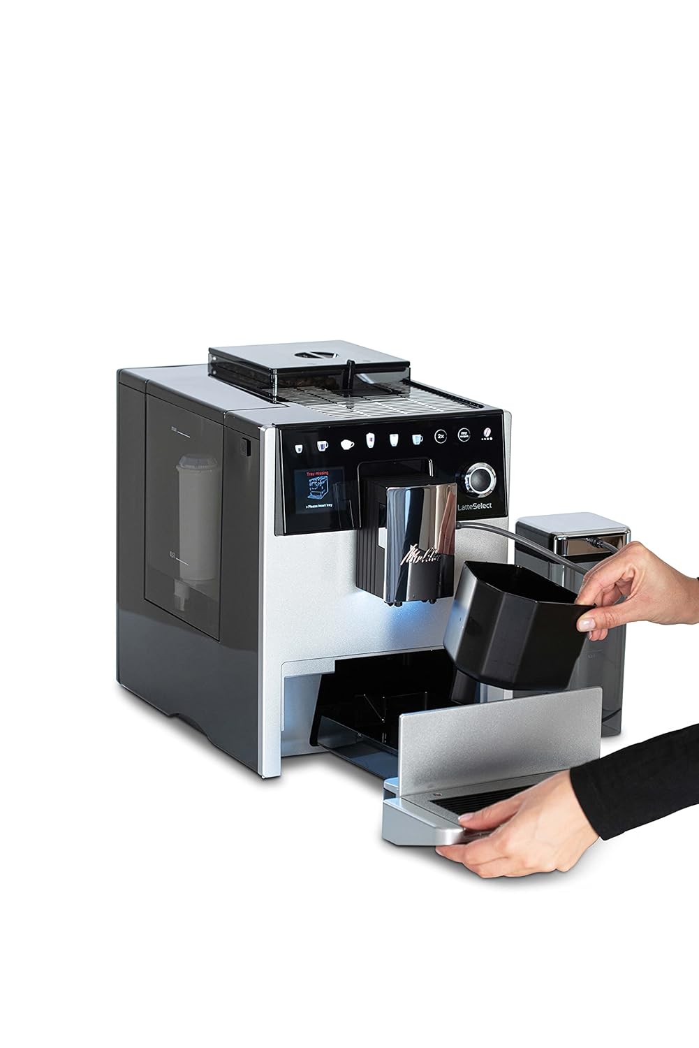 Melitta Latte Select Fully Automatic Coffee Machine,12+ Recipes - Espresso, Iced Coffee, Cappuccino, Latte Macchiato and More, Bean to Cup, Integrated Tea Function