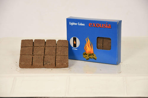 Exousia Lighter Blocks (EDLC1002) | Fire Starter Blocks | For Charcoal & Wood | No Lighter Fluid | Clean Burning | For All Charcoal Grills | BBQ Fire Starters