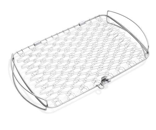 Weber Fish Basket Large | Holds Whole Fish & Large Fillets | Flip Without Breakage | Stainless Steel | For All Weber Charcoal & Gas Grills