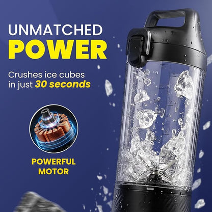 Hamilton Beach Portable Blender, 500ml BPA Free Jar, Blender for Smoothies (Black)
