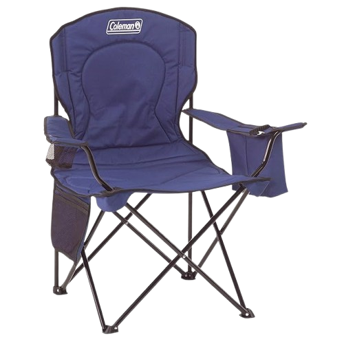 Coleman Quad Chair with Cooler Blue