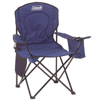 Coleman Quad Chair with Cooler – Blue, Folding Camping Chair with Built-In Cooler Pouch, Cup Holder & Carry Bag | Portable Outdoor Chair for Camping, Picnic & Travel