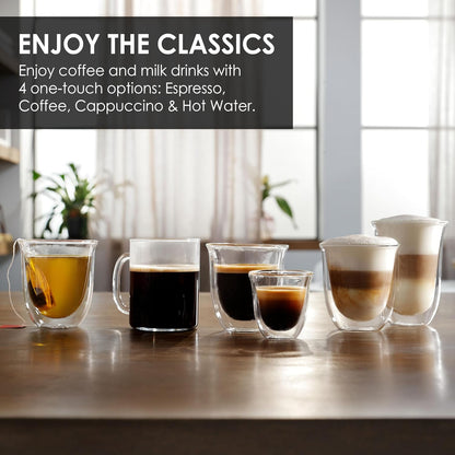 DeLonghi Magnifica EVO Fully Automatic Coffee Machine 12+ Hot & Cold Coffee Options, Patented LatteCrema Technology, Intuitive Colour Display, Bean to Cup, ECAM290.81