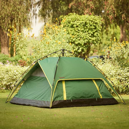 Coleman Sundome 6 Person Camping Dome Tent | WeatherTec System | Door Awning | Extra-Large D-Door | 2 Windows | E-Port | For Group Camping | Green