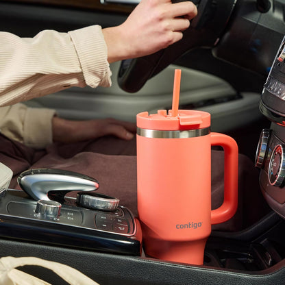 Contigo | THERMALOCK Insulated Tumbler Water Bottle | Leak-Proof with Straw | 1200 ML | Hydration & Travel Use | Coral