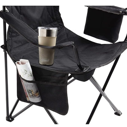 Coleman Quad Chair with Cooler Black