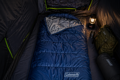 Coleman Atlantic Polyester Sleeping Bag | -10°C to 8°C Temperature Rating | Adult Size Rectangular Design | Camping & Travel Use | Blue
