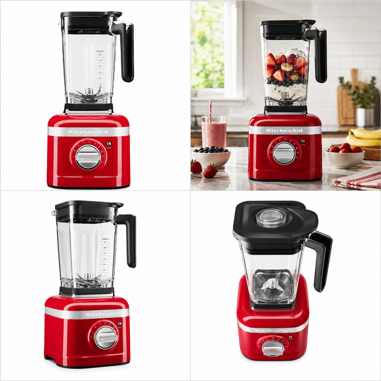 KitchenAid K400 Variable Speed Blender 1200W 5-Speed with Intelli-Speed Motor Control, 3 Preset Programs & Self-Clean - Candy Apple